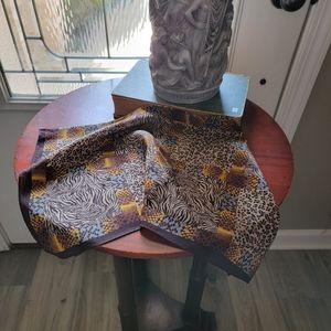 Vintage Mixed Animal Print Sqaure Scarf